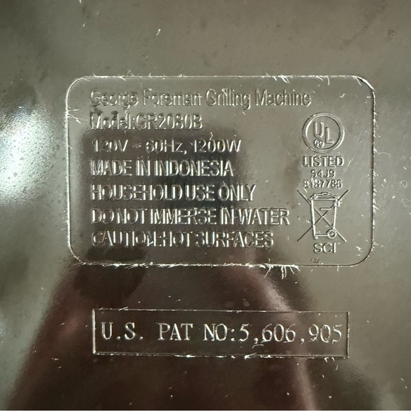 GEORGE FOREMAN BLACK ELECTRIC NON STICK GRILL AND PANINI PRESS - Picture 7 of 7